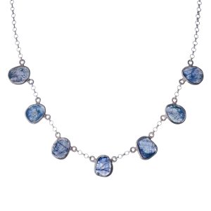 Tanzanite Gemstone Sterling Silver Ladies Necklace