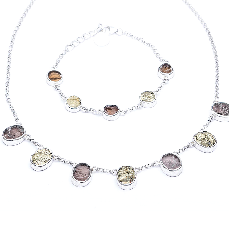 pyrite-and-smoky-quartz-necklace-and-bracelet-set