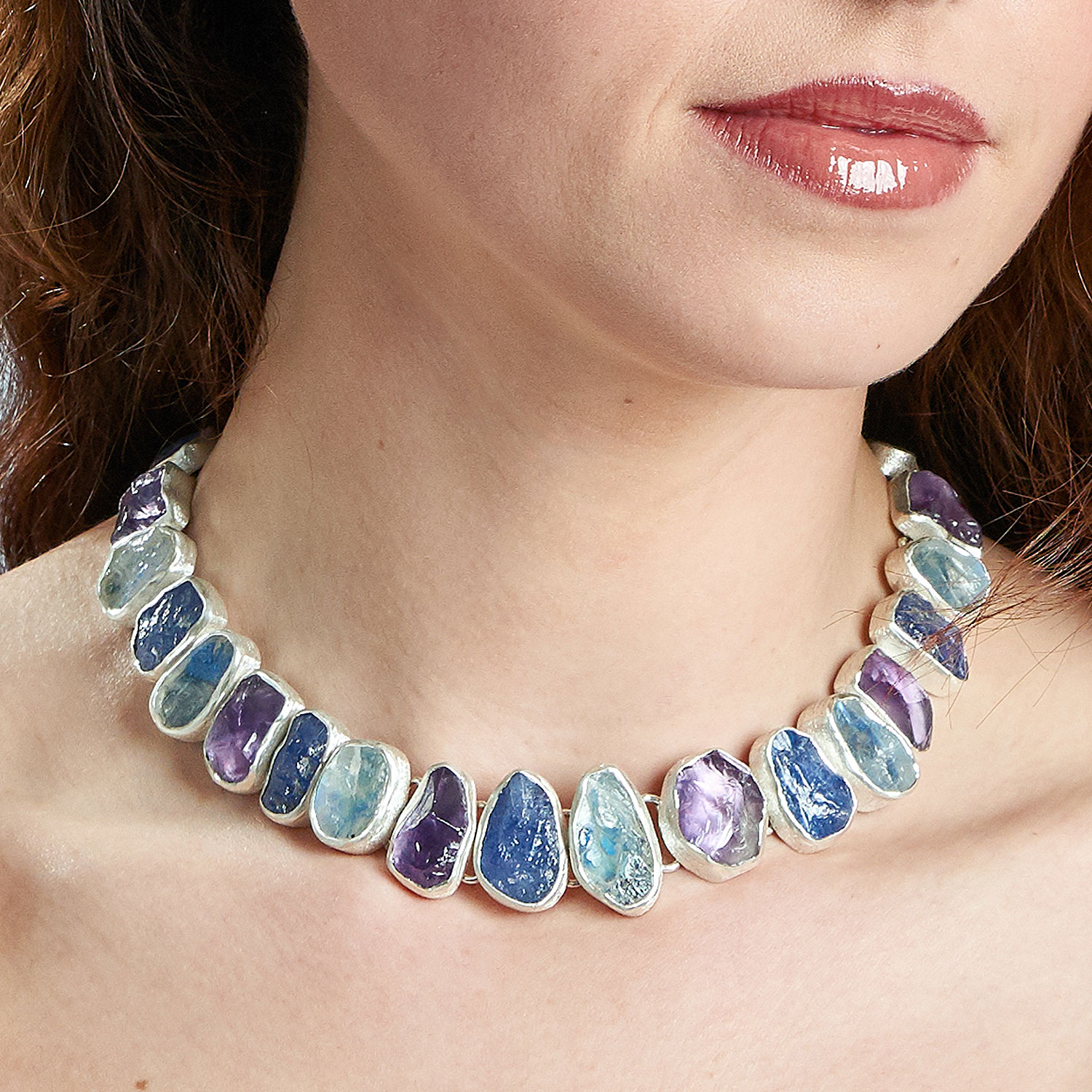 amethyst-rainbow-moonstone-tanzanite-necklace-NE039-model