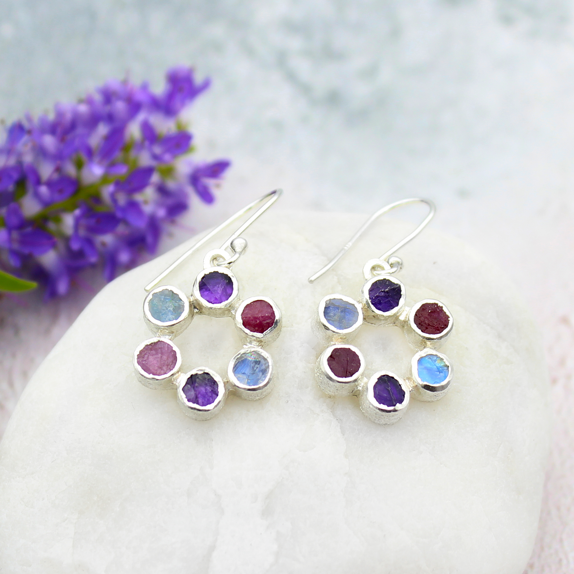 amethyst-ruby-moonstone-silver-earrings-ea046b