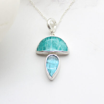 Handmade Amazonite & Kyanite Gemstone Pendant