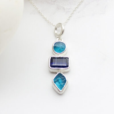 Handmade Apatite & Kyanite Gemstone Pendant