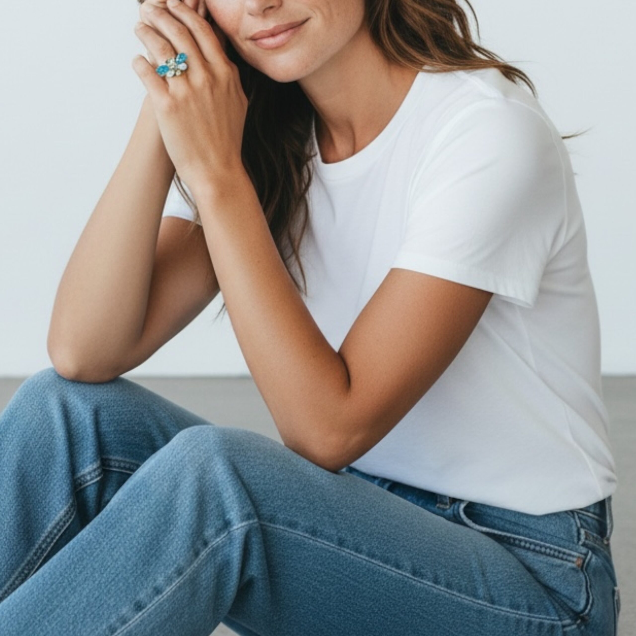 Photoroom_20260104_114409 Aquamarine Apatite & Peridot Gemstone Butterfly Adjustable Sterling Silver Ring
